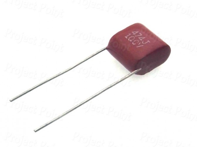 0.47uF 100V Non-Polar Metallized Polypropylene Film Capacitor (Min Order Quantity 1pc for this Product)