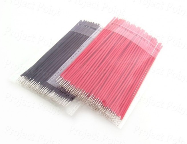 Pre-cut and pre-stripped Breadboard Connecting Wires 6-Inch x 100 Pcs - 23SWG (Min Order Quantity 1pc for this Product)
