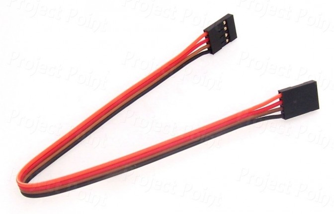 4-Pin Female To Female Jumper Wire Flat Ribbon Cable - 20cm (Min Order Quantity 1pc for this Product)