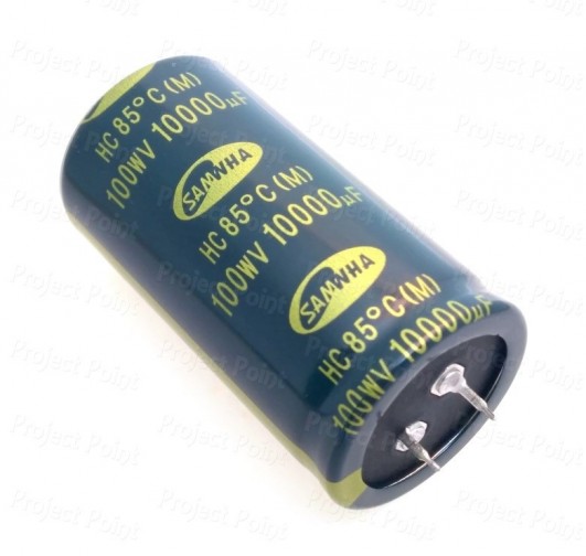 10000uF 100V High Quality Electrolytic Capacitor - Samwha (Min Order Quantity 1pc for this Product)