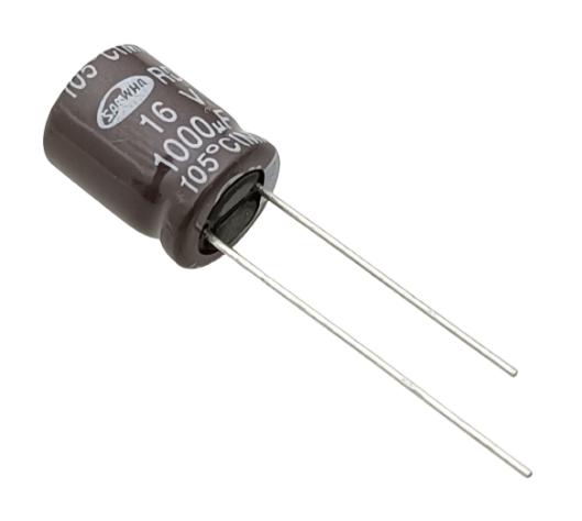 1000uF 16V 105°C Electrolytic Capacitor - Samwha RD Series (Min Order Quantity 1pc for this Product)