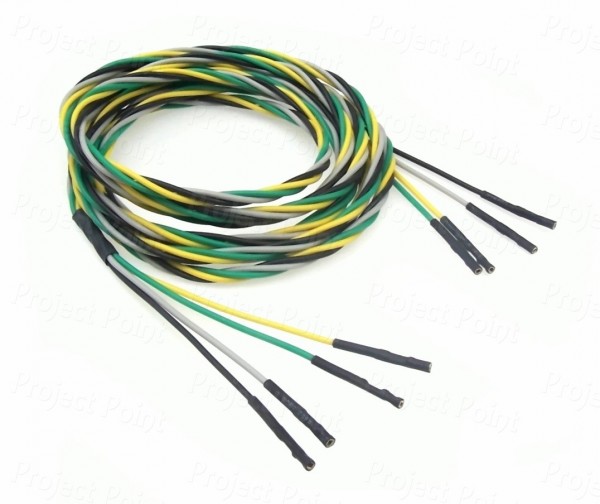 4-Pin High Quality Female to Female Jumper Wire - 2500mA 75cm (Min Order Quantity 1pc for this Product)