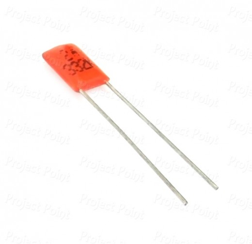 0.0033uF - 3.3nF 100V Non-Polar Polyester Capacitor (Min Order Quantity 1pc for this Product)