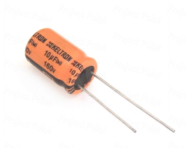 10uF 160V Electrolytic Capacitor - Keltron (Min Order Quantity 1pc for this Product)