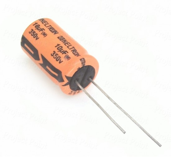 10uF 350V High Quality Electrolytic Capacitor - Keltron (Min Order Quantity 1pc for this Product)