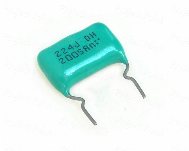 0.22uF 200V Best Quality Non-Polar Polyester Capacitor (Min Order Quantity 1pc for this Product)