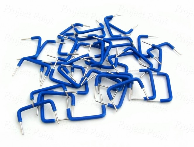 Solderless Breadboard Jumper Wires 0.6 Inch - 25 Pcs Blue (Min Order Quantity 1pc for this Product)