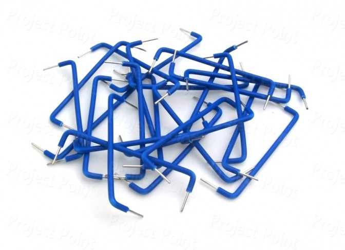 Solderless Breadboard Jumper Wires 1.6 Inch - Blue 100 Pcs (Min Order Quantity 1pc for this Product)