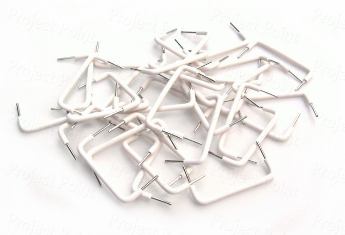 Solderless Breadboard Jumper Wires 0.9 Inch - White 100Pcs (Min Order Quantity 1pc for this Product)