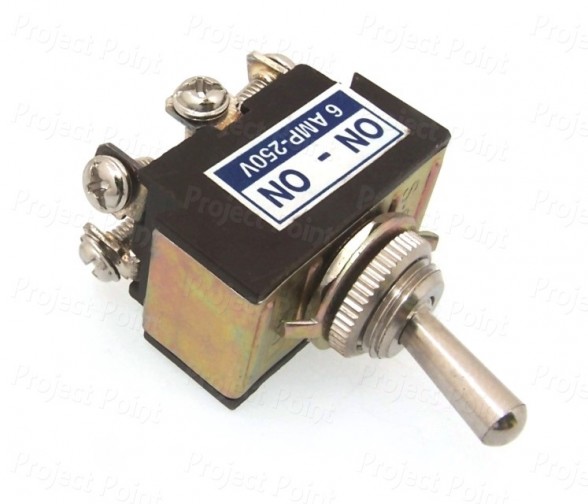 DPDT Heavy Duty Toggle Switch - 6A (Min Order Quantity 1pc for this Product)