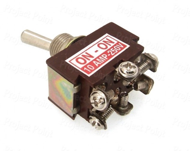 DPDT Heavy Duty Toggle Switch - 10A (Min Order Quantity 1pc for this Product)