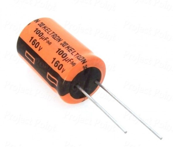 100uF 160V Electrolytic Capacitor - Keltron (Min Order Quantity 1pc for this Product)