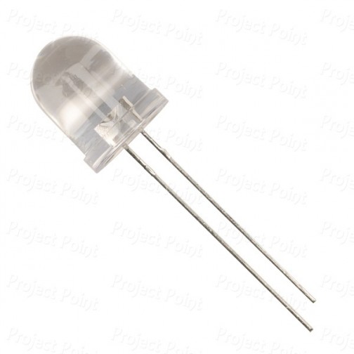 10mm Warm White Clear Lens LED (Min Order Quantity 1pc for this Product)