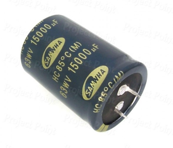 15000uF 63V High Quality Electrolytic Capacitor - Samwha (Min Order Quantity 1pc for this Product)