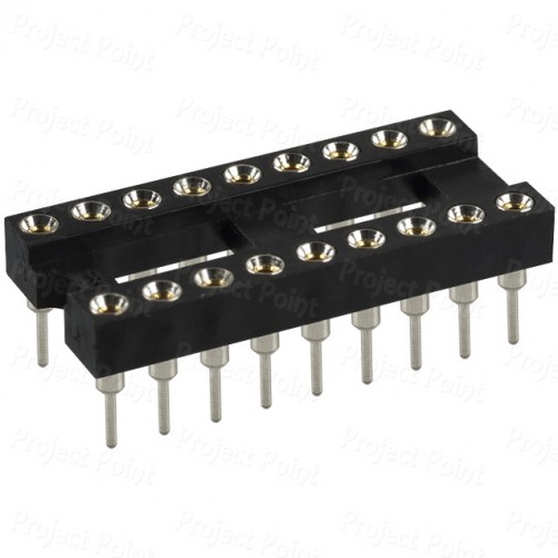 18-Pin High Reliability Machined Contacts IC Socket (Min Order Quantity 1pc for this Product)