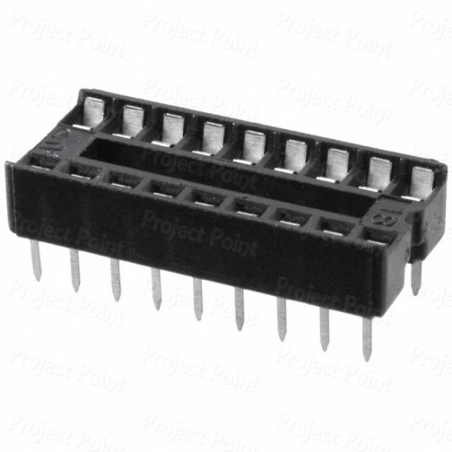18-Pin Low Cost IC Socket (Min Order Quantity 1pc for this Product)