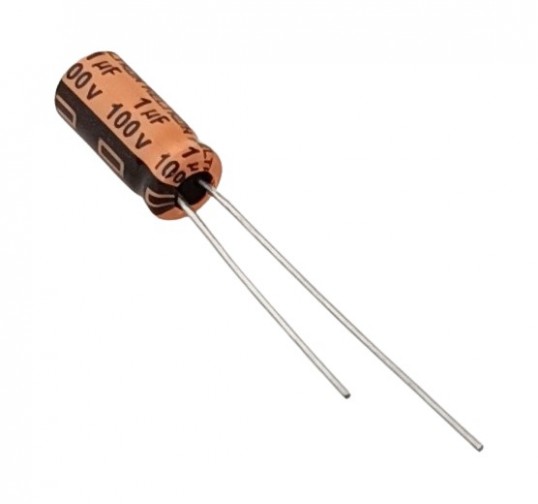 1uF 100V High Quality Electrolytic Capacitor - Keltron (Min Order Quantity 1pc for this Product)