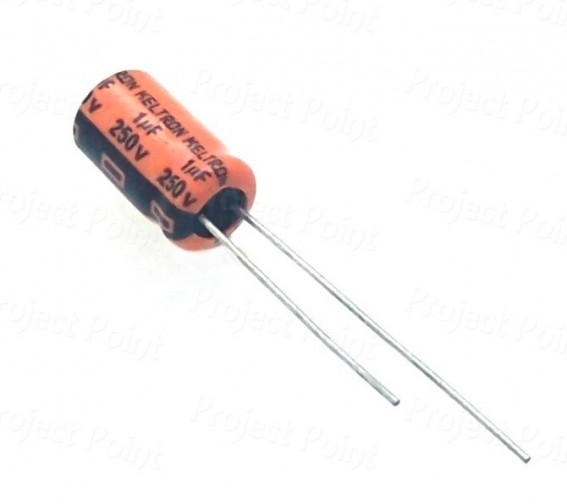 1uF 250V High Quality Electrolytic Capacitor - Keltron (Min Order Quantity 1pc for this Product)