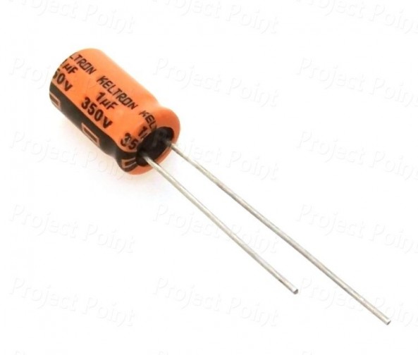 1uF 350V High Quality Electrolytic Capacitor - Keltron (Min Order Quantity 1pc for this Product)