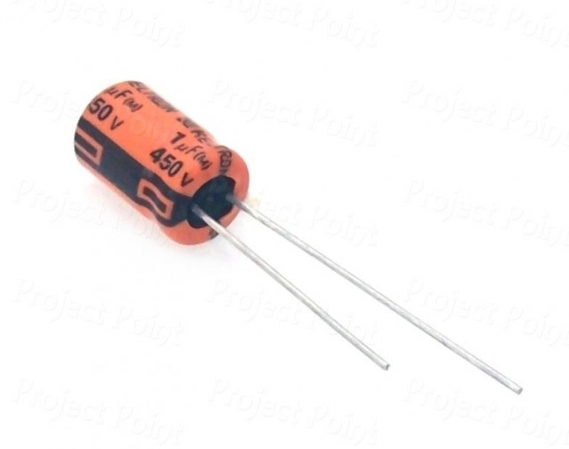 1uF 450V High Quality Electrolytic Capacitor - Keltron (Min Order Quantity 1pc for this Product)