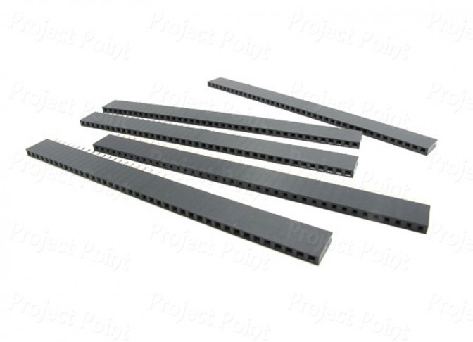 2.54mm 40-Pin Single Row Female Header (Min Order Quantity 1pc for this Product)
