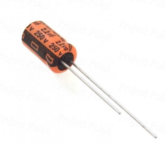 2.2uF 250V High Quality Electrolytic Capacitor - Keltron (Min Order Quantity 1pc for this Product)