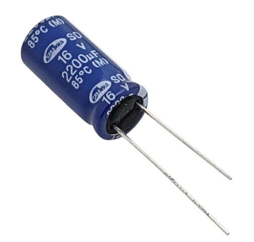 2200uF 16V Electrolytic Capacitor - Samwha (Min Order Quantity 1 pc for this Product)