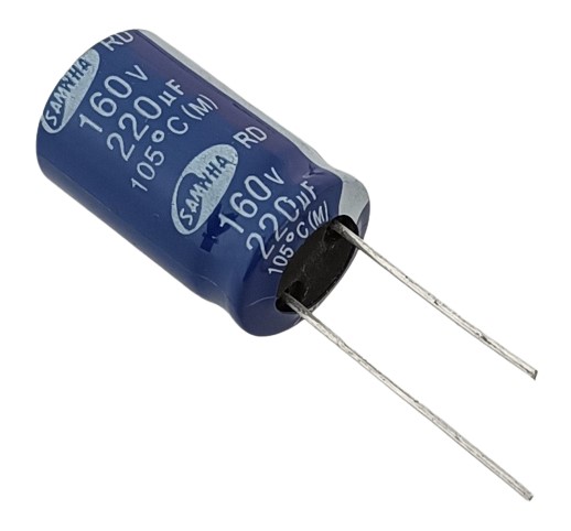 220uF 160V 105°C Best Quality Electrolytic Capacitor - Samwha (Min Order Quantity 1pc for this Product)