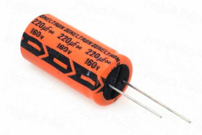 220uF 160V Electrolytic Capacitor - Keltron (Min Order Quantity 1pc for this Product)