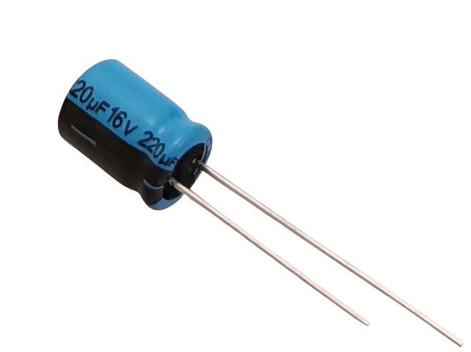 220uF 16V High Quality Electrolytic Capacitor - Vishay (Min Order Quantity 1pc for this Product)