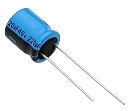 220uF 40V High Quality Electrolytic Capacitor - Vishay (Min Order Quantity 1 pc for this Product)