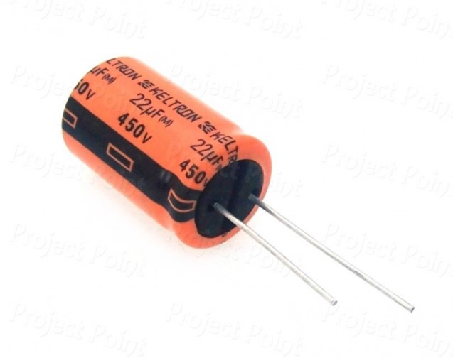 22uF 450V High Quality Electrolytic Capacitor - Keltron (Min Order Quantity 1pc for this Product)