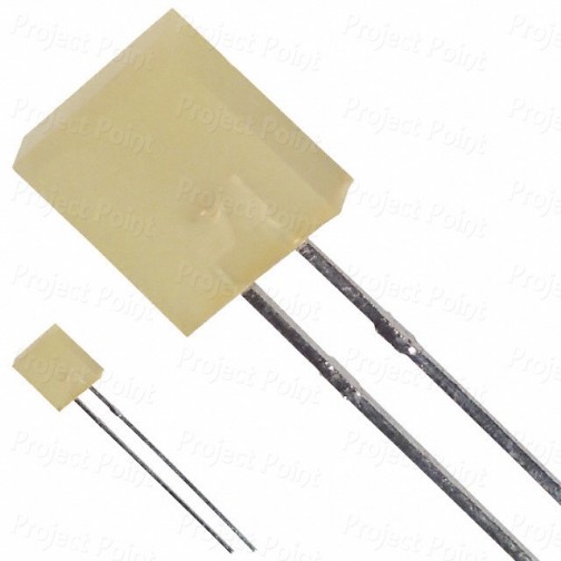 2.5mm x 7mm Rectangular with Flat Top Yellow LED - Low Quality (Min Order Quantity 1pc for this Product)