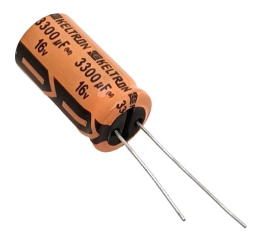 3300uF 16V High Quality Electrolytic Capacitor - Keltron (Min Order Quantity 1 pc for this Product)