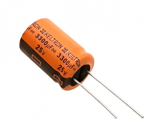 3300uF 25V High Quality Electrolytic Capacitor - Keltron (Min Order Quantity 1pc for this Product)