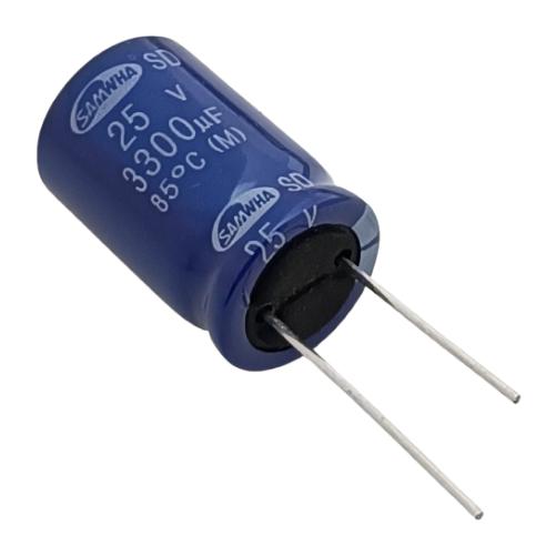 3300uF 25V Best Quality Electrolytic Capacitor - Samwha (Min Order Quantity 1 pc for this Product)