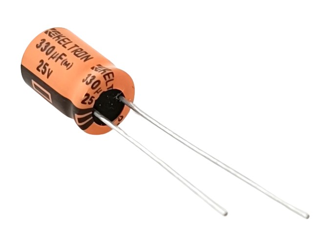 330uF 25V High Quality Electrolytic Capacitor - Keltron (Min Order Quantity 1pc for this Product)