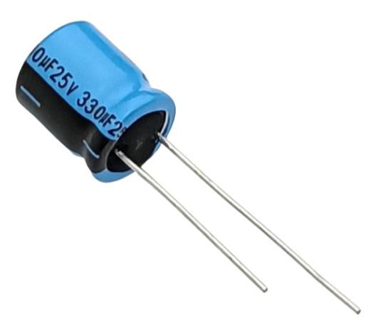 330uF 25V High Quality Electrolytic Capacitor - Vishay (Min Order Quantity 1 pc for this Product)