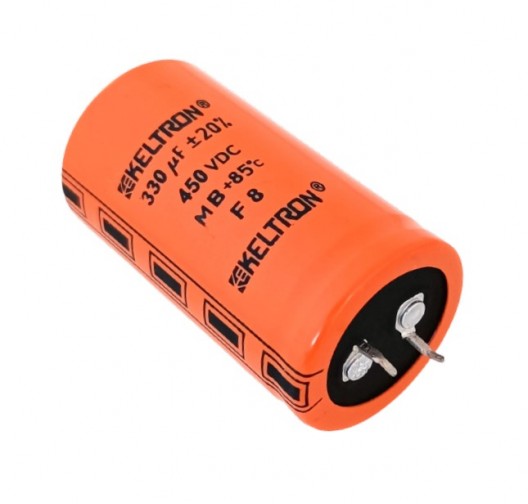 330uF 450V High Quality Electrolytic Capacitor - Keltron (Min Order Quantity 1pc for this Product)