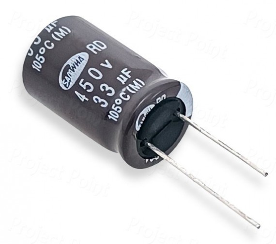 33uF 450V 105°C Best Quality Electrolytic Capacitor - Samwha (Min Order Quantity 1pc for this Product)
