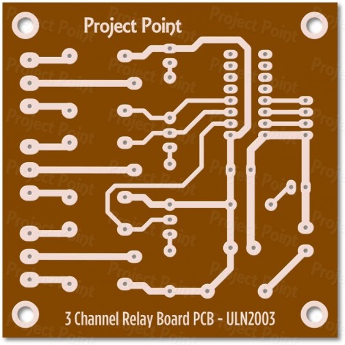 3 Channel Relay Board PCB - ULN2003 (Min Order Quantity 1pc for this Product)