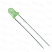 3mm High Quality Diffused Lens Green LED