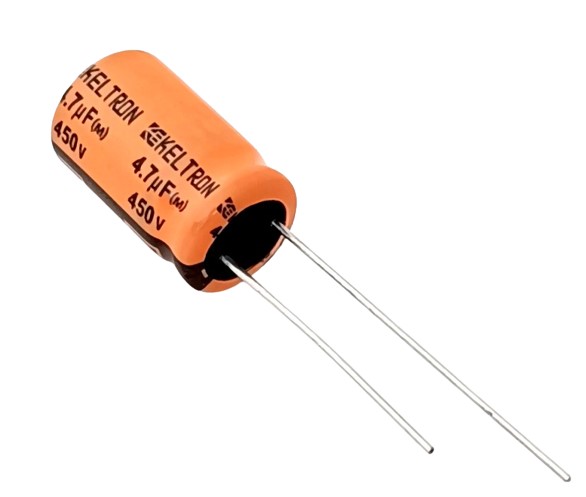 4.7uF 450V High Quality Electrolytic Capacitor - Keltron (Min Order Quantity 1pc for this Product)