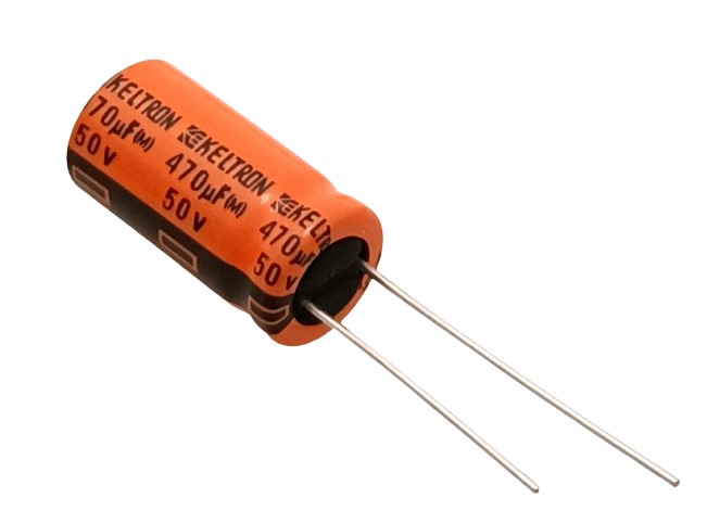 470uF 50V Electrolytic Capacitor - Keltron (Min Order Quantity 1pc for this Product)