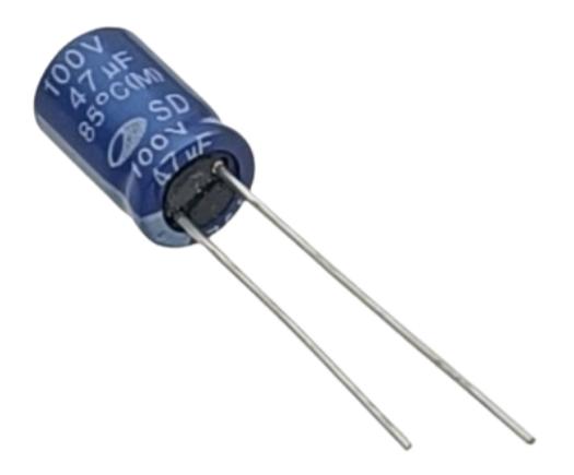 47uF 100V Electrolytic Capacitor - PET (Min Order Quantity 1 pc for this Product)