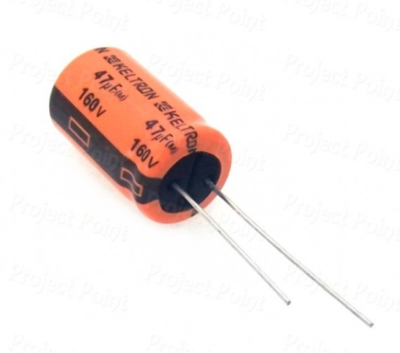 47uF 160V High Quality Electrolytic Capacitor - Keltron (Min Order Quantity 1pc for this Product)