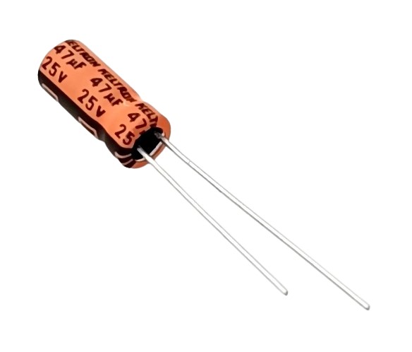 47uF 25V Electrolytic Capacitor - Keltron (Min Order Quantity 1pc for this Product)