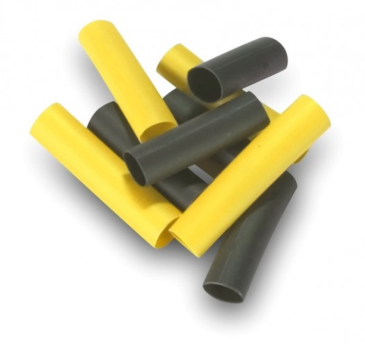 Pre-Cut Heat Shrink Tube 5mm x 30mm Yellow and Black - 100 Pcs (Min Order Quantity 1pc for this Product)