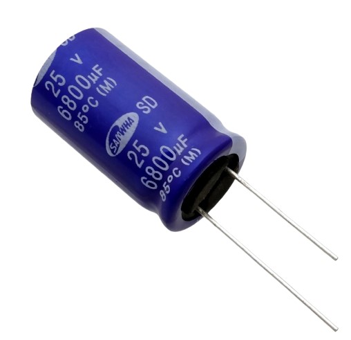 6800uF 25V Electrolytic Capacitor - Samwha (Min Order Quantity 1pc for this Product)