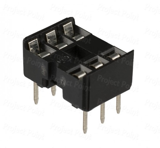 6-Pin Low Cost IC Socket (Min Order Quantity 1pc for this Product)